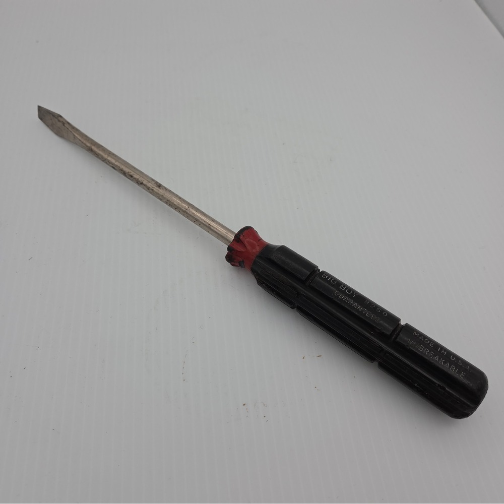 Big Boy 8250 Slotted Screwdriver 13" Long USA Made Unbreakable Flat Head Tool